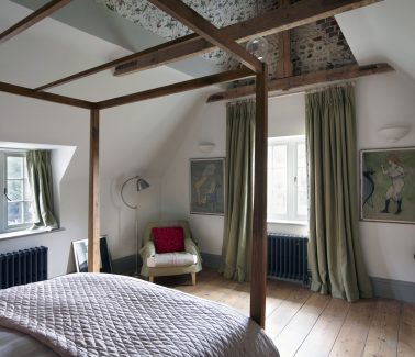 Country House of a Writer West Sussex master bedroom