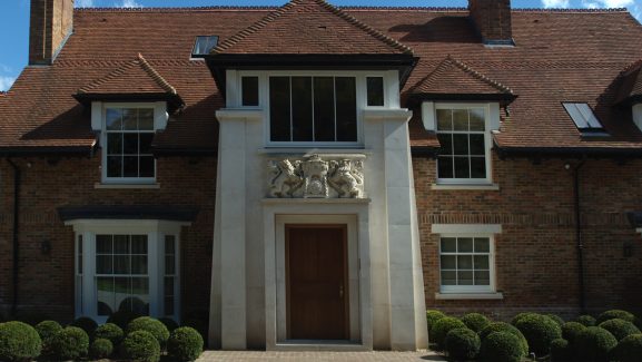 Surrey country house transformed portico