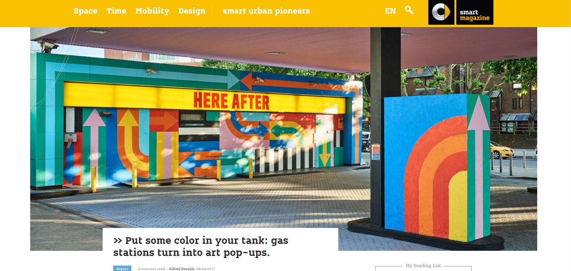 Put some colour in your tank gas stations turn into art popups
